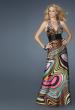 Picture of: Long Printed Halter Gown with Beaded Waistband in Multi, Style: 14369, Main Picture