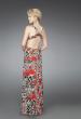 Picture of: Long Printed V Neck Prom Dress with Cut Outs in Multi, Style: 14396, Back Picture