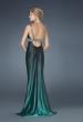 Picture of: V Neck Dress with Beaded Straps, Belt, and Open Back in Green, Style: 14456, Back Picture