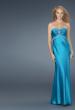 Picture of: Strapless Prom Dress with Beaded Neckline in Blue, Style: 14574, Main Picture