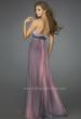 Picture of: Chiffon Prom Gown with Beaded Bust and Skirt Overlay in Purple, Style: 14757, Back Picture