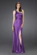Picture of: One Shoulder Gown with Beading and Pleated Bodice in Purple, Style: 15158, Main Picture