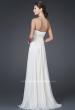 Picture of: Chiffon Gown with Floral Beaded One Shoulder Strap in White, Style: 15161, Back Picture