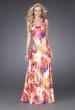 Picture of: Bright Floral Print Prom Gown with X Back in Multi, Style: 15178, Main Picture