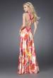 Picture of: Bright Floral Print Prom Gown with X Back in Multi, Style: 15178, Back Picture