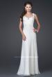 Picture of: Elegant Satin Gown with Corset Top and Beaded Waist in White, Style: 15283, Main Picture