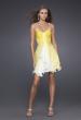 Picture of: Short V Neck Dress with Criss Cross Back in Yellow, Style: 15375, Main Picture