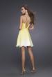 Picture of: Short V Neck Dress with Criss Cross Back in Yellow, Style: 15375, Back Picture