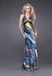 Picture of: Sleek Halter Prom Gown with Beaded V Neckline in Multi, Style: 15527, Main Picture