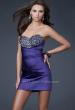 Picture of: Strapless Stretch Satin Prom Dress in Purple, Style: 15858, Main Picture