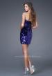 Picture of: Strapless Sequined Dress with Form Fitting Bodice in Purple, Style: 15863, Back Picture