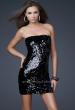 Picture of: Strapless Sequined Dress with Form Fitting Bodice in Black, Style: 15863, Detail Picture 2