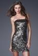 Picture of: Trendy Mini Strapless Sequined Short Dress in Purple, Style: 15943, Main Picture