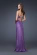 Picture of: Sweetheart Neckline Pleated Gown with Crystal Brooch in Purple, Style: 16087, Back Picture