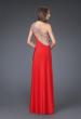 Picture of: One Shoulder Jersey Prom Gown with Beaded Strapsin Red, Style: 16101, Back Picture