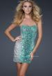 Picture of: Sexy Short Ombre Sequined Dress with Beading in Green, Style: 16285, Detail Picture 1