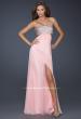 Picture of: Strapless Chiffon Gown with Beaded Bodice in Peach, Style: 16291, Detail Picture 1
