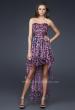 Picture of: High Low Animal Print Chiffon Prom Dress with Ruffles in Pink, Style: 16293, Detail Picture 1