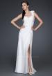 Picture of: One Shoulder Silk Chiffon Gown with Beading and Flowers in WHite, Style: 16747, Main Picture