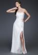 Picture of: Simple Silk Prom Dress with Beaded Waist and Front Slit in White, Style: 16769, Main Picture