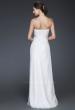 Picture of: Simple Silk Prom Dress with Beaded Waist and Front Slit in White, Style: 16769, Back Picture