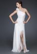 Picture of: Floral Embellished One Shoulder Silk Prom Gown in White, Style: 16772, Main Picture