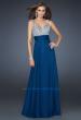 Picture of: Jewel Encrusted Prom Gown with A-line Skirt in Orange, Style: 16802, Detail Picture 8