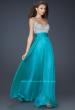 Picture of: Jewel Encrusted Prom Gown with A-line Skirt in Navy, Style: 16802, Detail Picture 2