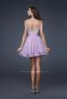 Picture of: Short Dress with Fully Embellished Top and Tulle in Lavender, Style: 16813, Back Picture