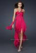 Picture of: High Low Style Prom Dress with Gem Flower Design in Hot Pink, Style: 16924, Main Picture