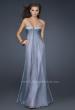 Picture of: Strapless Long Chiffon Prom Dress with Rhinestones in Silver, Style: 16970, Main Picture