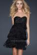 Picture of: Strapless Sweetheart Rhinestone Cocktail Dress in Black, Style: 17078, Main Picture