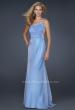 Picture of: One Shoulder Chiffon Gown with Open Back in Blue, Style: 17162, Main Picture