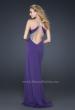 Picture of: Jersey Prom Dress with Criss Cross Open Back and Gems in Pruple, Style: 17255, Detail Picture 2