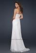 Picture of: Strapless Chiffon Prom Dress with Slit and Embellishments in Pink, Style: 17316, Back Picture