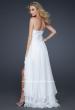 Picture of: Glam Strapless Prom Gown with Embellished Waist in Silver, Style: 17377, Back Picture