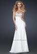 Picture of: Strapless Chiffon Prom Gown with Gathering and Beads in White, Style: 17424, Main Picture