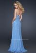 Picture of: Sweetheart Neck Long Prom Dress with Font Slit and Beads in Blue, Style: 17431, Back Picture
