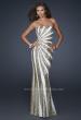 Picture of: Strapless Floor Length Gown with Gorgeous Sequin Detail in White, Style: 17456, Main Picture