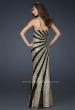 Picture of: Strapless Floor Length Gown with Gorgeous Sequin Detail in Gold, Style: 17456, Back Picture