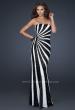 Picture of: Strapless Floor Length Gown with Gorgeous Sequin Detail in Black, Style: 17456, Detail Picture 2