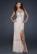 Picture of: Sexy Strapless Sequined Prom Dress with Beading and Slit in Nude, Style: 17466, Main Picture