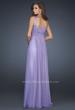 Picture of: Pleated Goddess Inspired Prom Dress with Beading in Purple, Style: 17476, Back Picture