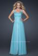 Picture of: Pleated Goddess Inspired Prom Dress with Beading in Blue, Style: 17476, Detail Picture 1