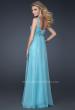 Picture of: Pleated Goddess Inspired Prom Dress with Beading in Blue, Style: 17476, Detail Picture 2
