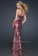 Picture of: Form Fitting Sequin Dress with Sweetheart Neckline in Pink, Style: 17480, Back Picture