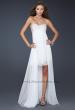 Picture of: Long Strapless Prom Gown with Beaded Bust in White, Style: 17502, Detail Picture 1
