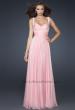 Picture of: Empire Waist Chiffon Prom Gown with Embellishments in Pink, Style: 17542, Detail Picture 1