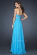 Picture of: Sweetheart Neckline Long Dress with Beading and Slit in Blue, Style: 17618, Back Picture