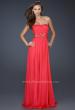 Picture of: Full Length Strapless Dress with Embellished Waistband in Orange, Style: 17623, Detail Picture 1